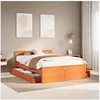 Image de Bedframe zonder matras met hoofdbord hout wasbruin 140x190 cm3308779