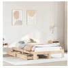 Image de Cadre de lit sans matelas 120x190 cm bois de pin massif, sommier, cadre de lit double, cadre de lit en bois massif, 3309017