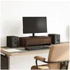 Image de Support de moniteur avec tiroirs chêne marron bois d'ingénierie, support d'écran, étagère de moniteur, base de 854667