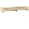 Image de Support de moniteur - - 100x27x15 cm - Bois d'ingénierie - Chêne Sonoma - 2 tiroirs