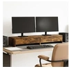 Image de Support de moniteur avec tiroirs chêne fumé bois d'ingénierie, support d'écran, étagère de moniteur, base de moniteur 854674