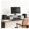 Image de Support de moniteur avec rangement gris béton bois d'ingénierie, support de moniteur pour bureau, étagère de 854682