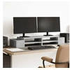 Image de Support de moniteur avec rangement gris béton bois d'ingénierie, support de moniteur pour bureau, étagère de 854691