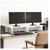 Image de Support de moniteur blanc 100x27x15 cm bois d ingénierie