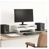 Image de Support de moniteur blanc 50x27x15 cm bois d'ingénierie, support de moniteur pour bureau, étagère de moniteur, 854742
