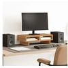 Image de Support de moniteur chêne artisanal 50x27x15 cm bois ingénierie, support de moniteur pour bureau, étagère de 854750