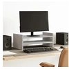 Image de Support de moniteur gris béton 50x27x20 cm bois d'ingénierie, support de moniteur pour bureau, étagère de moniteur, 854781