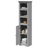 Image de Armoire de salle de bain BODO gris 44x30x160 cm, armoire de rangement de salle de bain, placard de salle de bain, 4016862