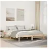 Image de Cadre de lit extra long sans matelas 160x210 cm bois massif pin, lit, meuble de chambre, lit en bois, lit double, 852408