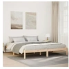 Image de Cadre de lit extra long sans matelas 180x210 cm bois massif pin, lit, meuble de chambre, lit en bois, lit double, 852410