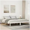 Image de Cadre de lit extra long sans matelas 200x210 cm bois massif pin, lit, meuble de chambre, lit en bois, lit double, cadre de lit en bois, sommier