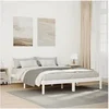 Image de Cadre de lit extra long sans matelas 140x220 cm bois massif pin, lit, meuble de chambre, lit en bois, lit double, 852421