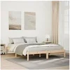 Image de Cadre de lit extra long sans matelas 160x220 cm bois massif pin, lit, meuble de chambre, lit en bois, lit double, 852422