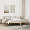 Image de Cadre de lit extra long sans matelas 180x220 cm bois massif pin, lit, meuble de chambre, lit en bois, lit double, 852424