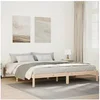 Image de Cadre de lit extra long sans matelas 200x220 cm bois massif pin, lit, meuble de chambre, lit en bois, lit double, 852426
