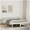 Image de Cadre de lit extra long sans matelas 140x210 cm bois massif pin, lit, meuble de chambre à coucher, lit en bois, lit 852435