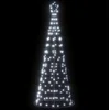 Image de Arbre de Noël lumineux - 200 LED - Blanc froid - 182 cm - 8 effets d'éclairage