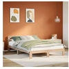 Image de Cadre de lit sans matelas 150x200 cm bois de pin massif, meuble de chambre à coucher, sommier, lit en bois, lit, lit 855552
