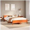 Image de Bed met matras massief grenenhout wasbruin 140x190 cm855605