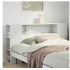 Image de Tête de lit avec rangement blanc 160 cm bois massif de pin, tête de lit en bois, tête de lit avec rangement, tête de 855625