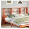 Image de Tête de lit avec rangement cire marron 200cm bois massif de pin, tête de lit en bois, tête de lit avec rangement, 855650