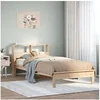 Image de Lit bibliothèque sans matelas 90x190 cm bois de pin massif, lit, meuble de chambre à coucher, lit avec rangement, lit 855732