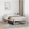 Image de Cadre de lit sans matelas blanc 90x200 cm métal 4017422