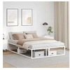Image de Cadre de lit sans matelas blanc 140x200 cm métal 4017425