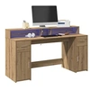 Image de Bureau avec lumières LED chêne artisanal bois d ingénierie