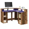 Image de Bureau avec lumières LED vieux bois bois d ingénierie