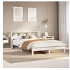 Image de Cadre de lit sans matelas blanc 160x200 cm bois de pin massif, sommier, cadre de lit double, cadre de lit en bois 3309732