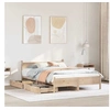 Image de Cadre de lit sans matelas 140x190 cm bois de pin massif, meuble de chambre à coucher, sommier, lit en bois, lit, lit 3309782
