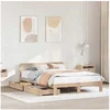 Image de Cadre de lit sans matelas 135x190 cm bois de pin massif 3309869