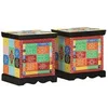 Image de Table de chevet multicolore 2 pcs 40x35x45 cm