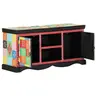 Image de Meuble TV Multicolore 100x35x50 cm en bois de mangue massif