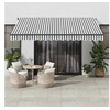 Image de Luifel handmatig uittrekbaar en LED 400x300 cm antraciet en wit3310231
