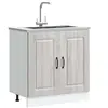 Image de Meuble bas pour évier Kalmar chêne sonoma bois ingénierie, meuble bas de cuisine, meuble bas de cuisine avec porte 853453