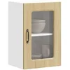 Image de Armoire murale de cuisine avec porte vitrée "Kalmar" en bois d'ingénierie chêne Sonoma 853530