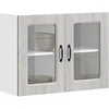 Image de Armoire murale de cuisine avec porte vitrée "Kalmar" Bois d'ingénierie gris Sonoma 853613