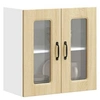 Image de Armoire murale de cuisine avec porte vitrée "Kalmar" en bois d'ingénierie chêne Sonoma 853670