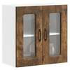 Image de Armoire murale de cuisine avec porte vitrée "Kalmar" Chêne fumé Bois d'ingénierie 853672