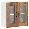 Image de Armoire murale de cuisine avec porte vitrée "Kalmar" Bois d'ingénierie ancien 853675