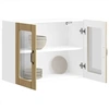 Image de Armoire murale de cuisine avec porte vitrée "Lucca" en chêne Sonoma 853850