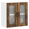 Image de Armoire murale de cuisine avec porte vitrée "Lucca" Chêne fumé Bois d'ingénierie 853912