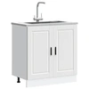 Image de Meuble bas pour évier Porto blanc 80x46x81,5 cm bois ingénierie, meuble bas de cuisine, meuble bas de cuisine avec 853927