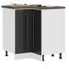 Image de Armoire d'angle de cuisine Porto noir bois d'ingénierie 853988