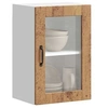 Image de Armoire murale de cuisine avec porte en verre Porto vieux bois 854015
