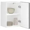 Image de Armoire murale de cuisine Porto noir bois d'ingénierie 854028