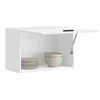 Image de Armoire murale de cuisine Porto blanc brillant bois ingénierie, meuble mural de cuisine, armoire pour mur de cuisine, 854079