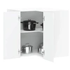 Image de Armoire murale d'angle de cuisine Porto blanc brillant, armoire murale de cuisine, armoire murale d'angle pour 854099